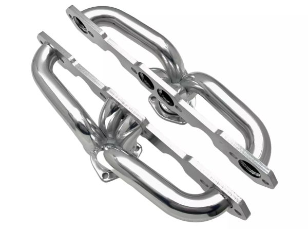 1958-Up Small Block Chevy V8 Exhaust Headers Super Short - Ceramic Coated - Image 2